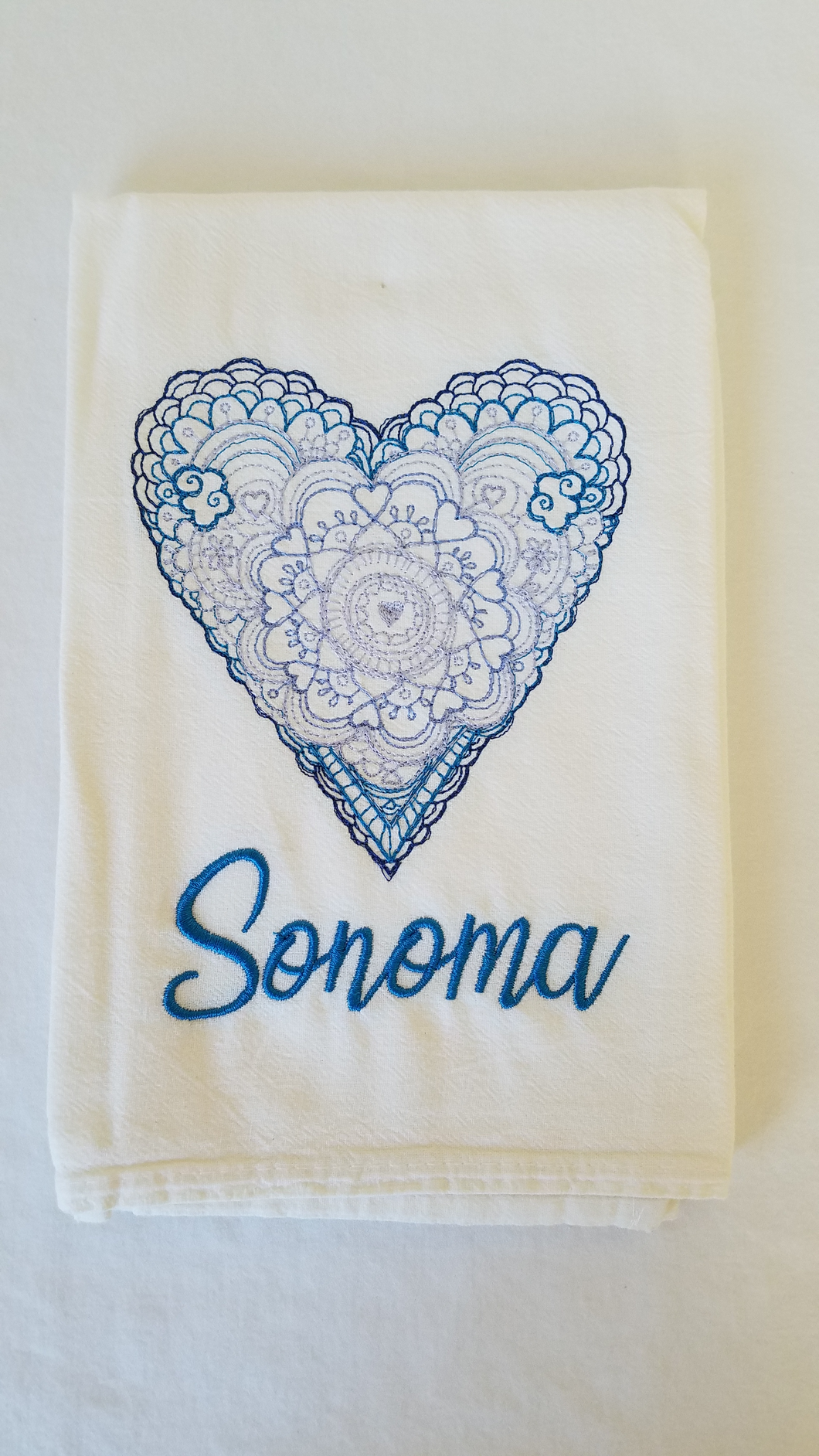 Lace Heart Sonoma Tea Towel