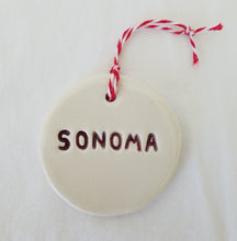 Load image into Gallery viewer, Ceramic Round Sonoma Ornament
