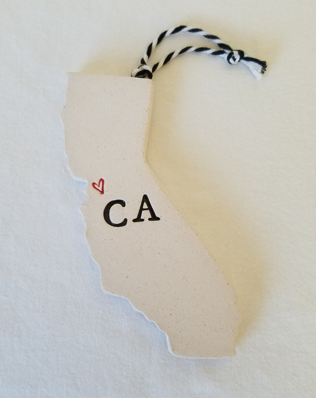 Ceramic California State Pride Ornament