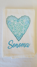 Load image into Gallery viewer, Lace Heart Sonoma Tea Towel
